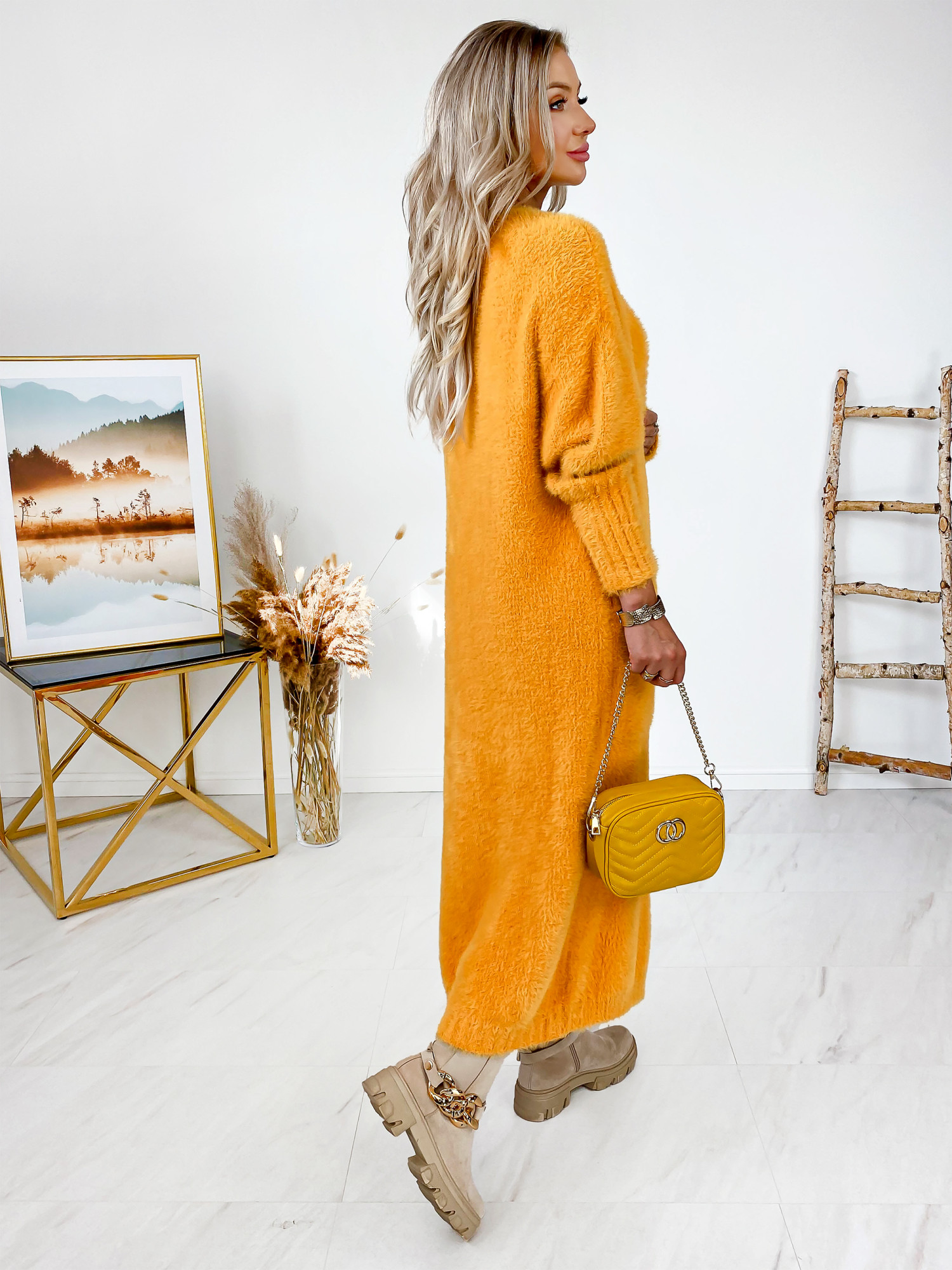 Sweter Kardigan Iganna Miodowy Sweter Kardigan Iganna Miodowy