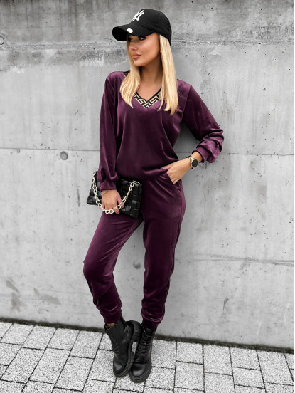 Dres Carla Śliwkowy Dres Carla Śliwkowy