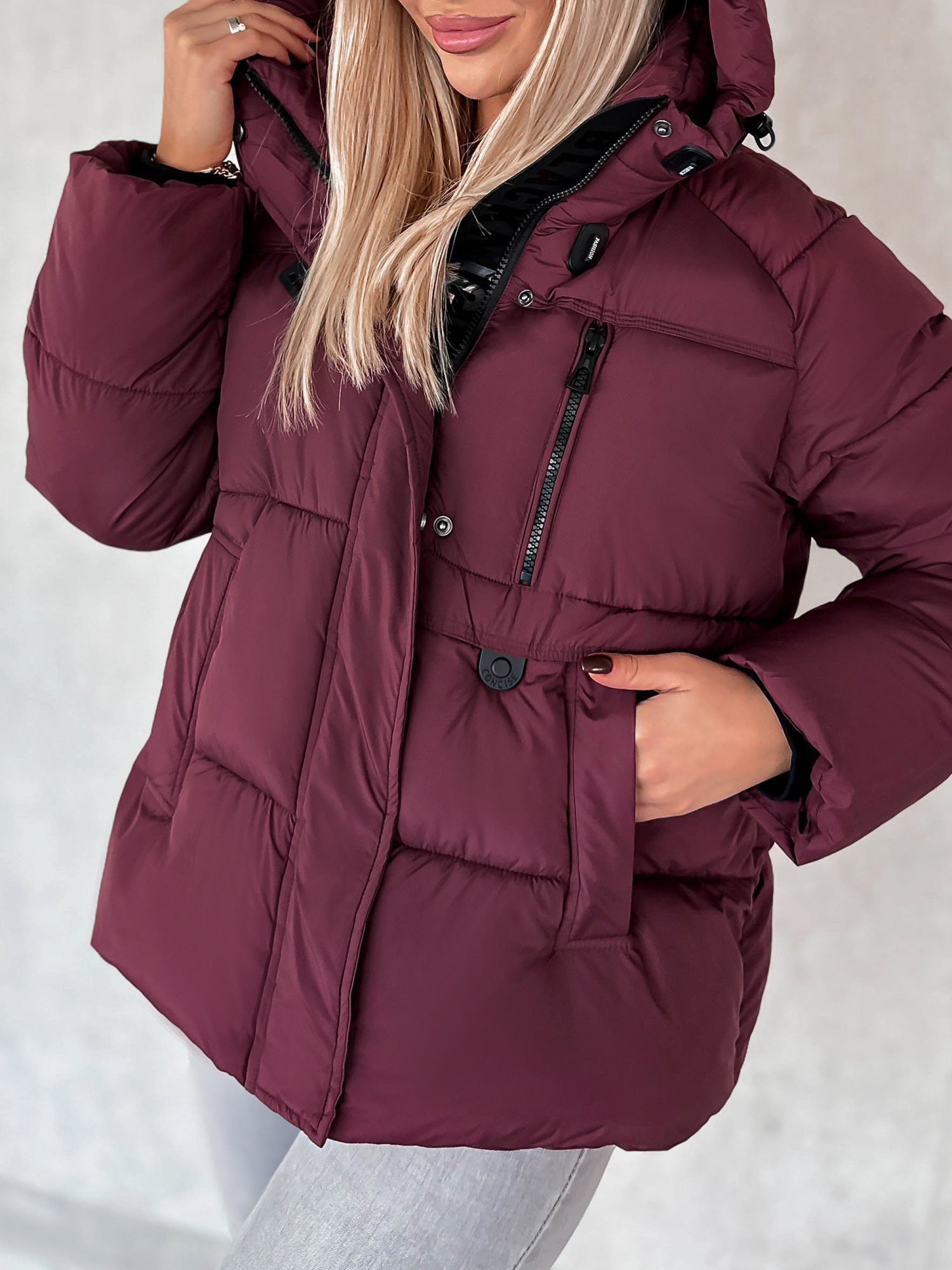 Kurtka Ambrosia Bordowa