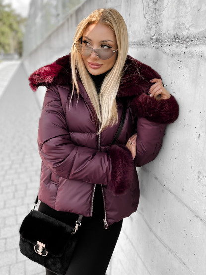 Kurtka Lila Bordowa Kurtka Lila Bordowa