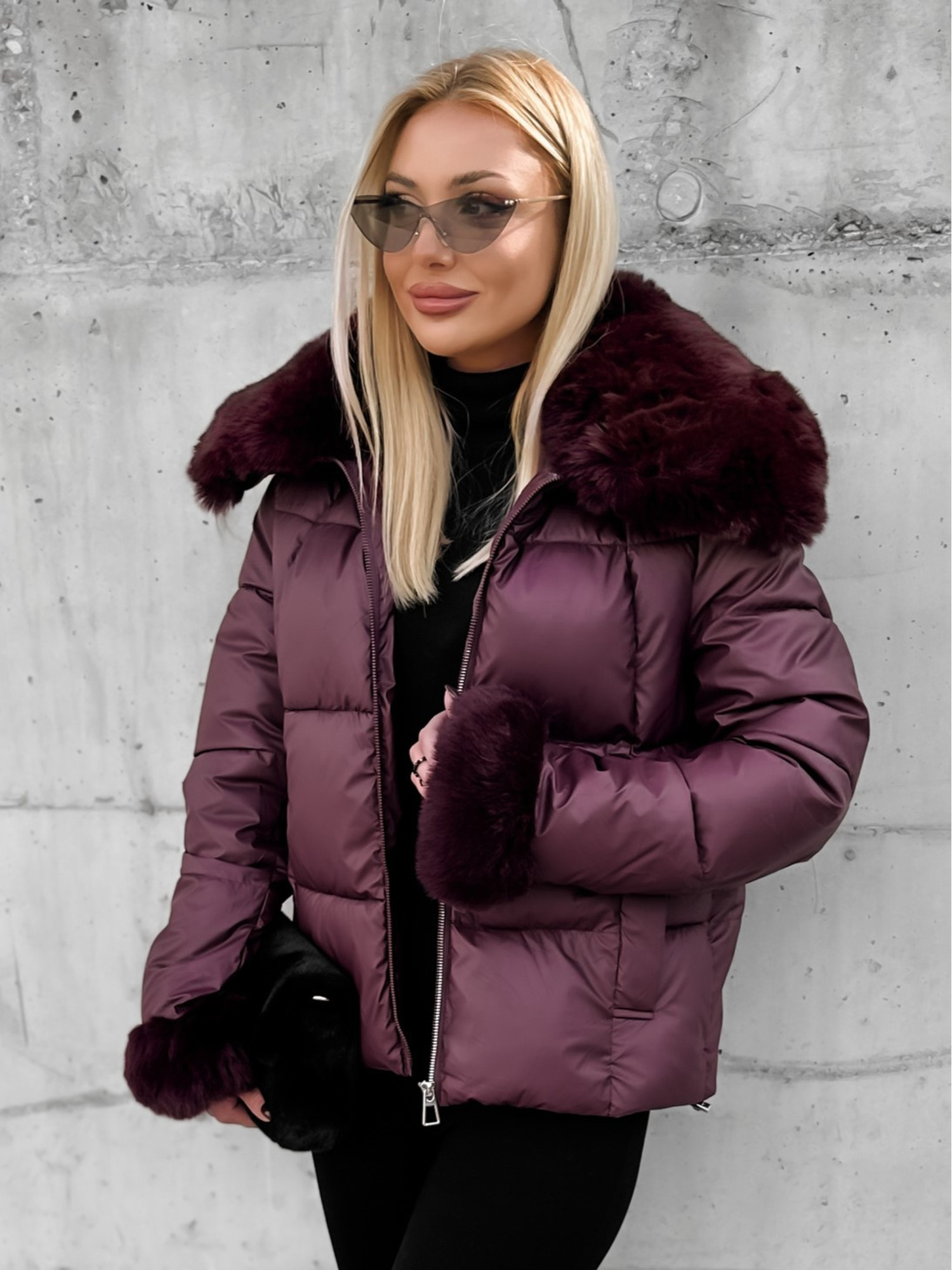 Kurtka Lila Bordowa