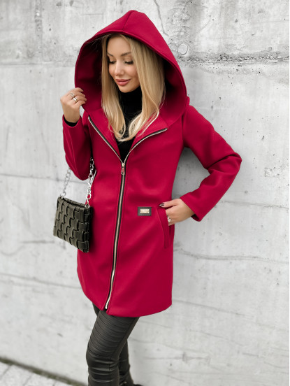 Płaszcz Arrel Bordowy