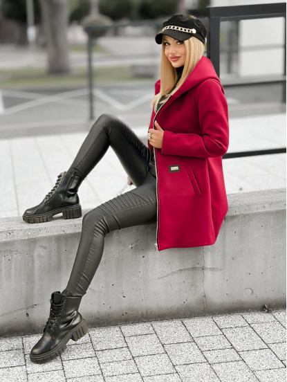 Płaszcz Arrel Bordowy