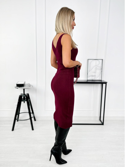 Komplet Sweterkowy Cerezo Bordowy