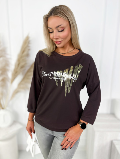 Bluzka Novera Czekoladowy Brąz