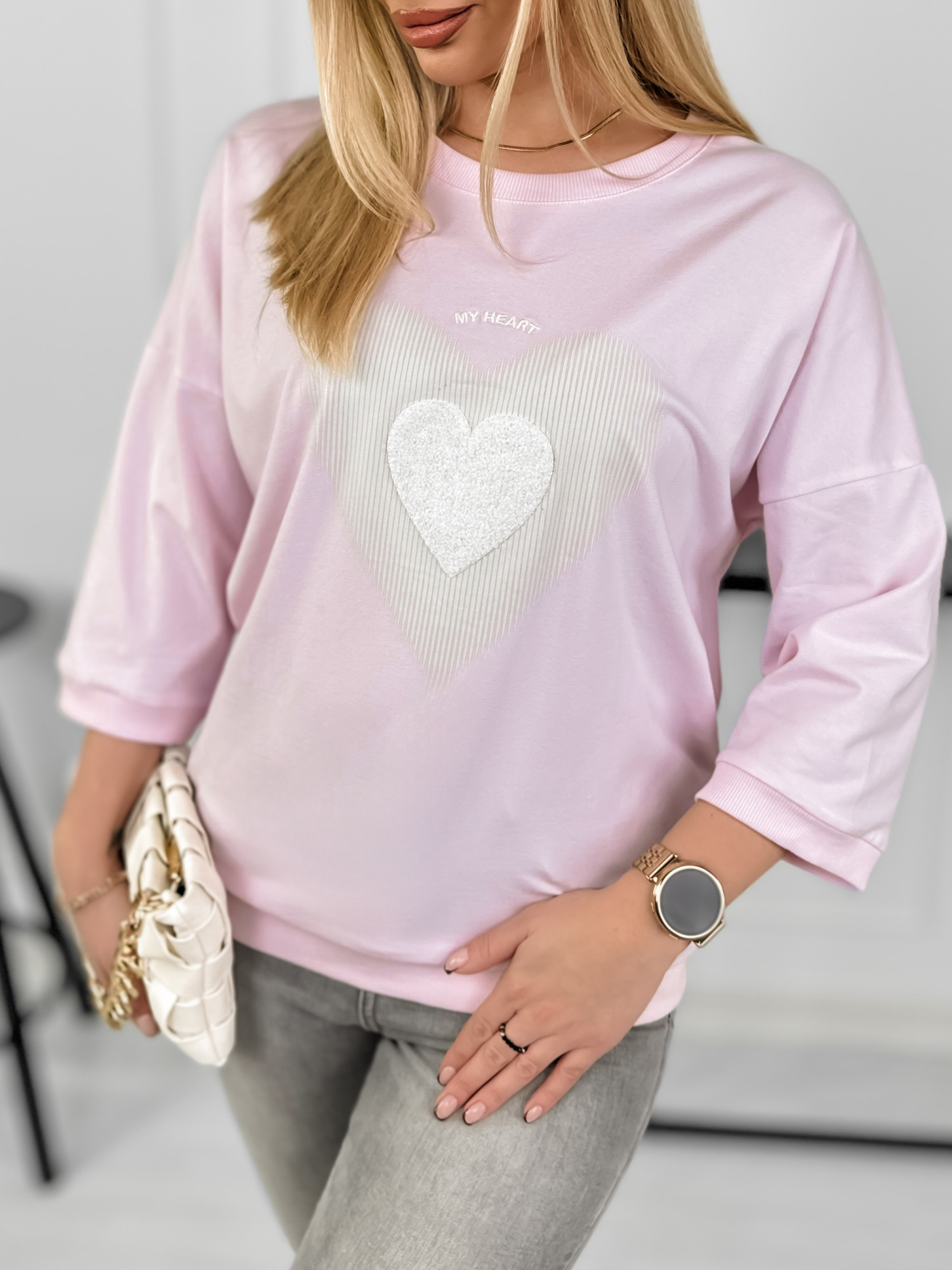 Bluzka Taormina Jasnoróżowa