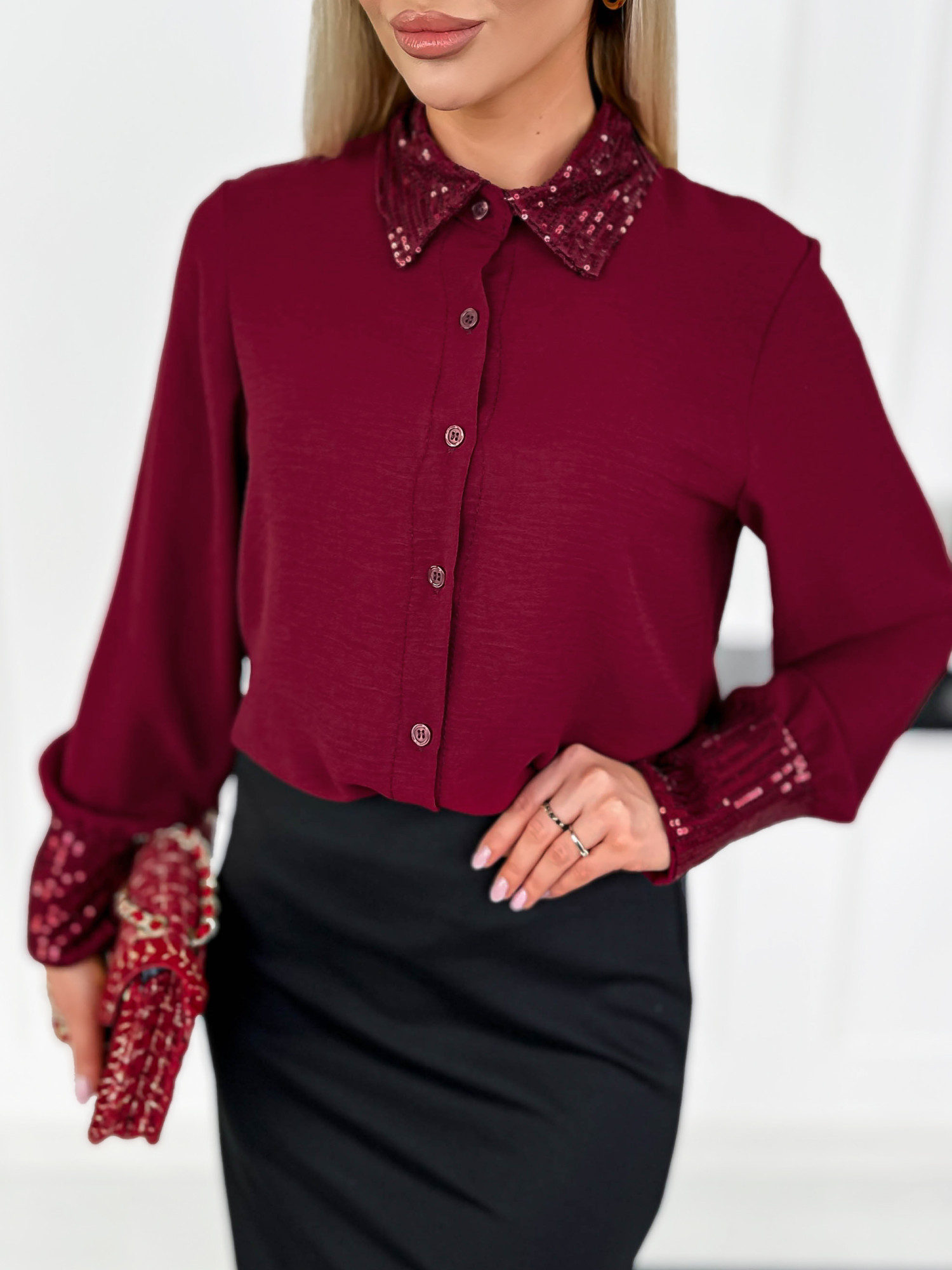 Koszula Verona Bordowa