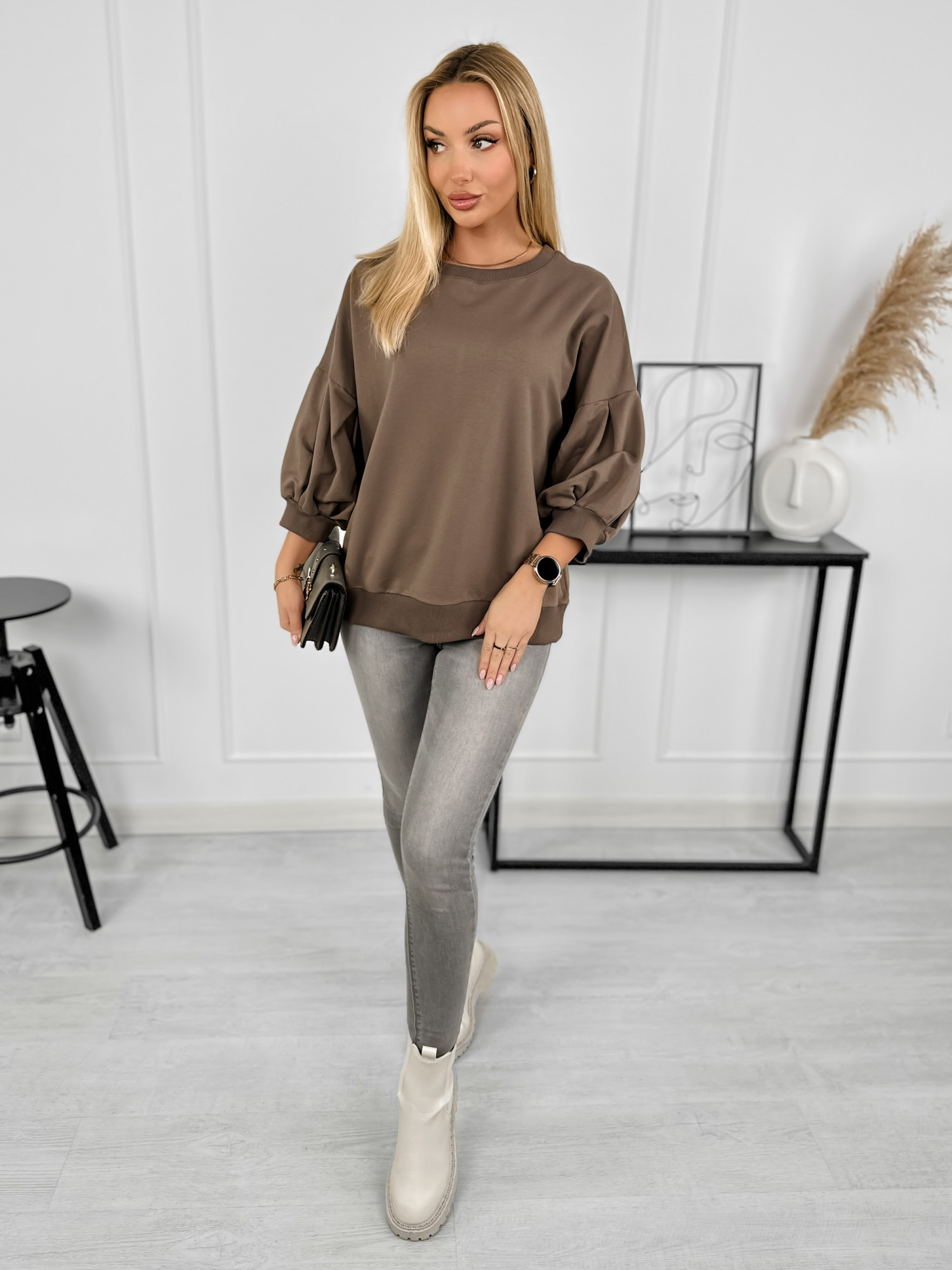 Bluzka Amapola Brązowa Bluzka Amapola Brązowa