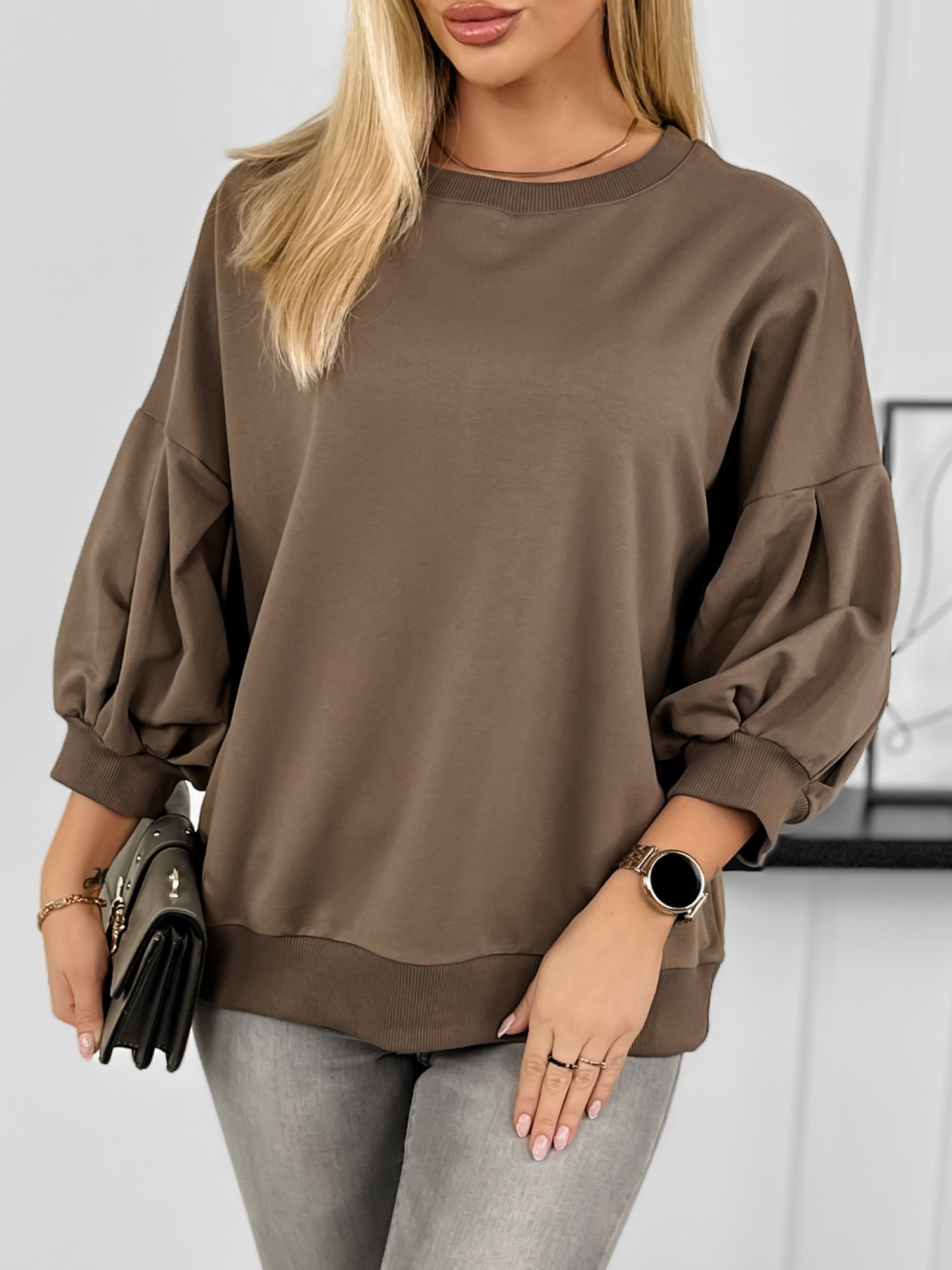 Bluzka Amapola Brązowa Bluzka Amapola Brązowa