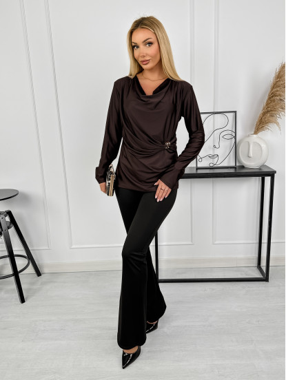 Bluzka Ferrara Czekoladowy Brąz Bluzka Ferrara Czekoladowy Brąz