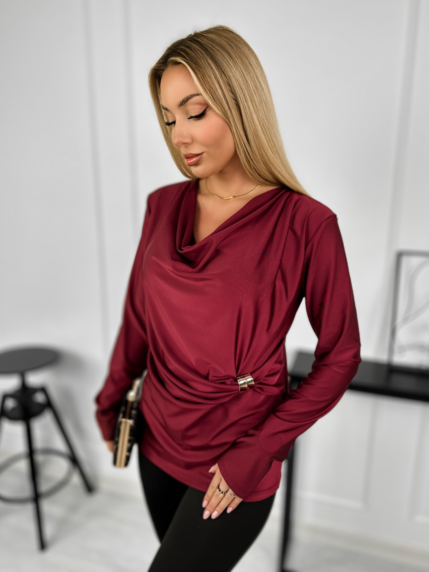 Bluzka Ferrara Bordowa Bluzka Ferrara Bordowa