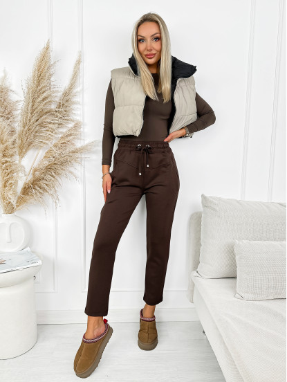 Spodnie Dresowe Palermo Czekoladowy Brąz Spodnie Dresowe Palermo Czekoladowy Brąz