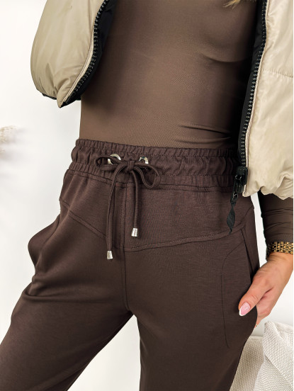 Spodnie Dresowe Palermo Czekoladowy Brąz Spodnie Dresowe Palermo Czekoladowy Brąz