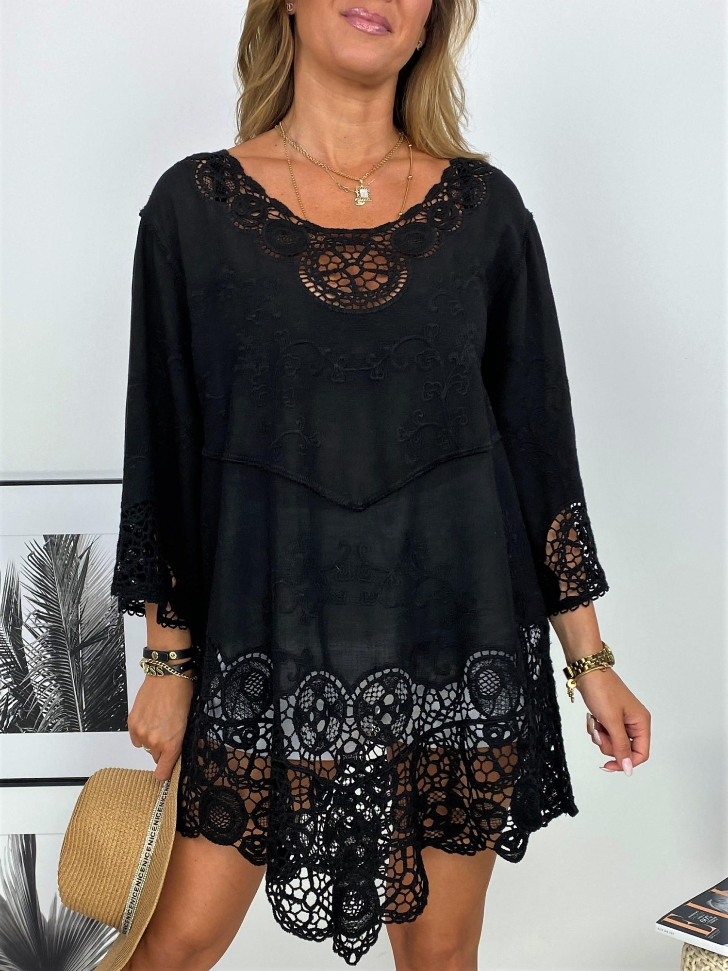 Bluzka Boho Oliana Czarna Bluzka Boho Oliana Czarna