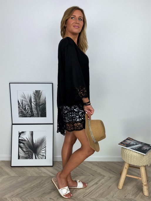 Bluzka Boho Oliana Czarna Bluzka Boho Oliana Czarna