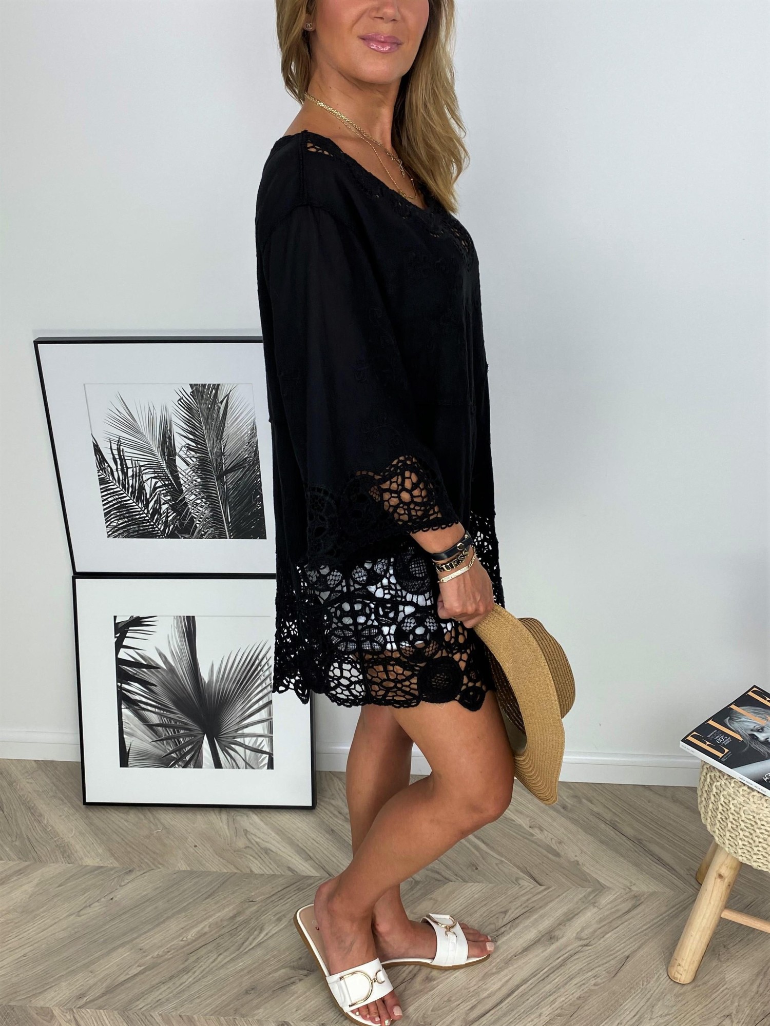 Bluzka Boho Oliana Czarna Bluzka Boho Oliana Czarna