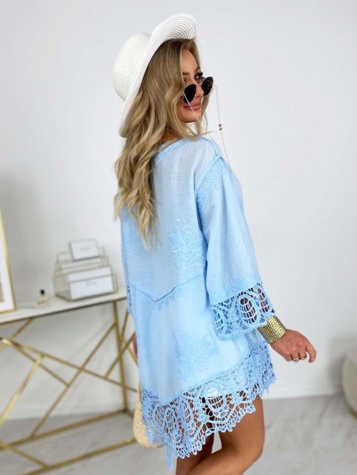Tunika Boho Coral Błękitna Tunika Boho Coral Błękitna