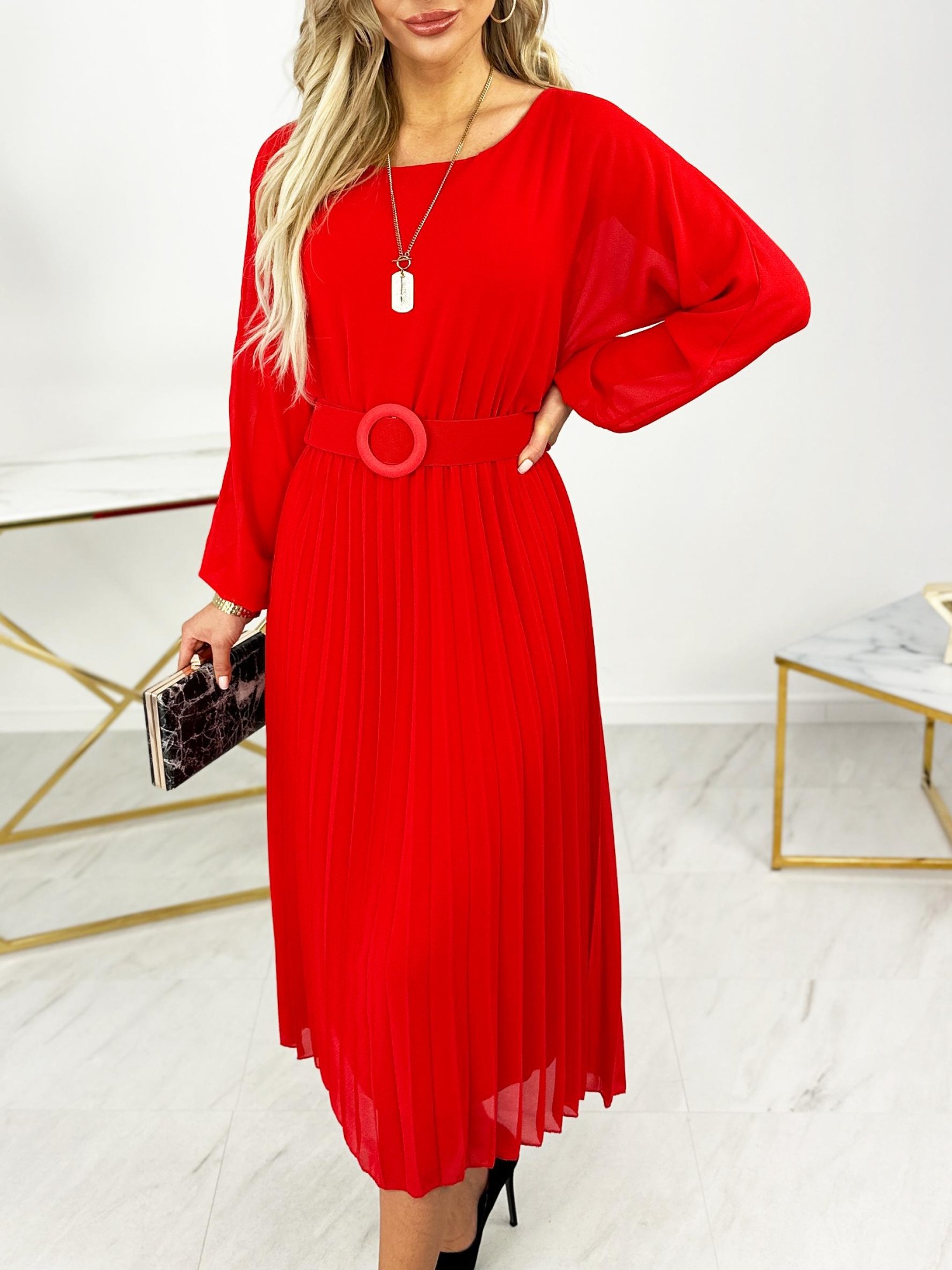 Sukienka Vestito Czerwona Sukienka Vestito Czerwona