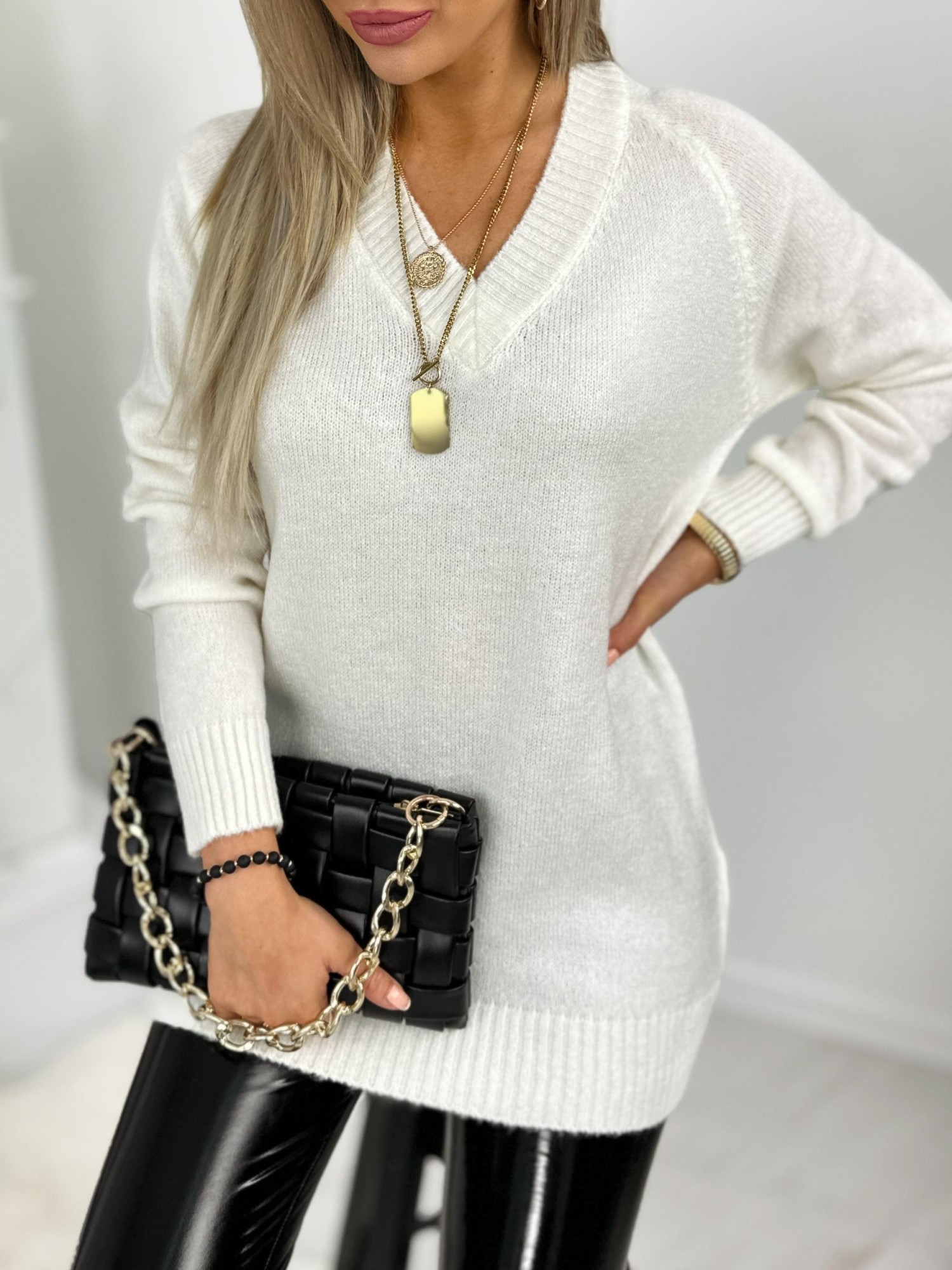 Sweter Nuolla Biały Sweter Nuolla Biały