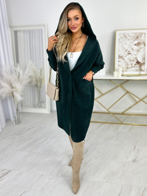Płaszcz Alpaka Scarlett Butelkowa Zieleń Płaszcz Alpaka Scarlett Butelkowa Zieleń