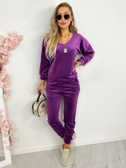 Dres Candy Welurowy Purpurowy Dres Candy Welurowy Purpurowy