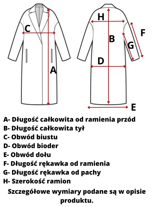 Płaszcz Delana Fuksja Płaszcz Delana Fuksja