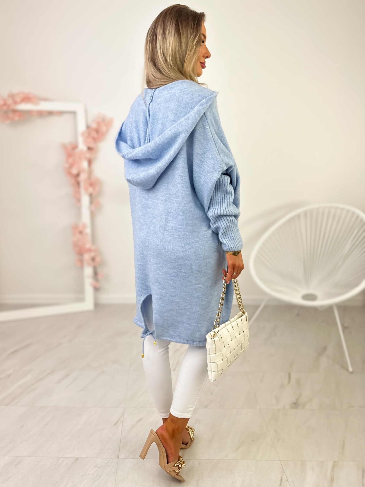 Sweter Samara long Błękitny Sweter Samara long Błękitny