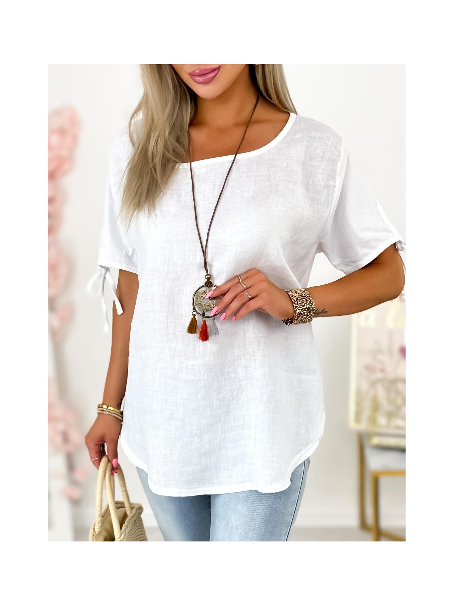 Bluzka Kaos Biała Bluzka Kaos Biała