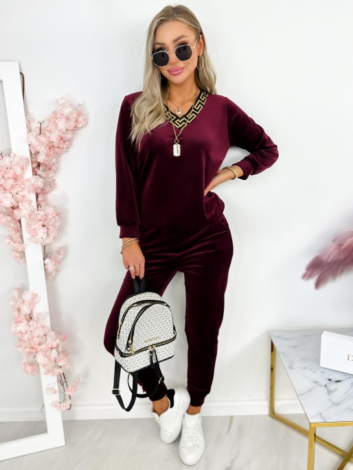 Dres Carla Bordowy Dres Carla Bordowy