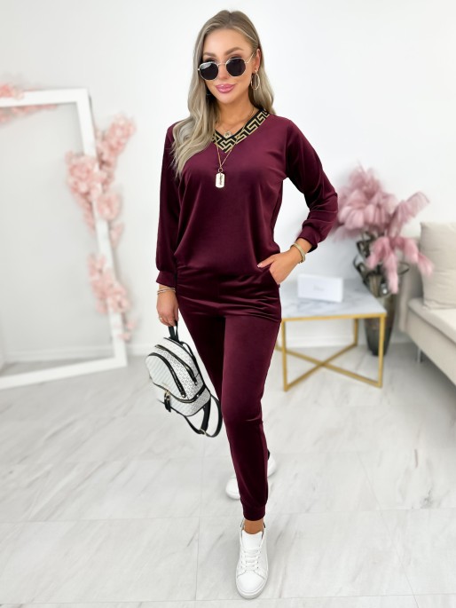 Dres Carla Bordowy Dres Carla Bordowy