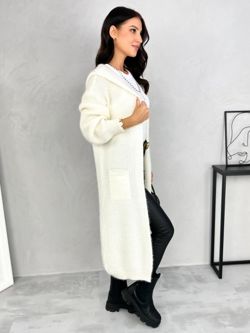 Sweter Kardigan Sareti Kremowy Sweter Kardigan Sareti Kremowy