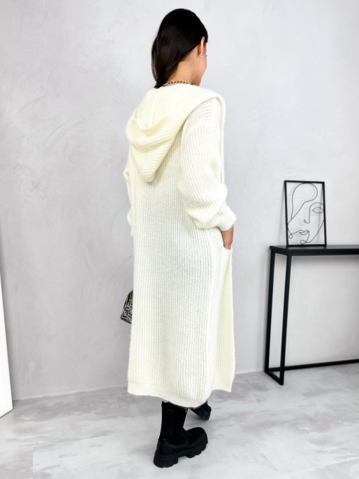 Sweter Kardigan Sareti Kremowy Sweter Kardigan Sareti Kremowy