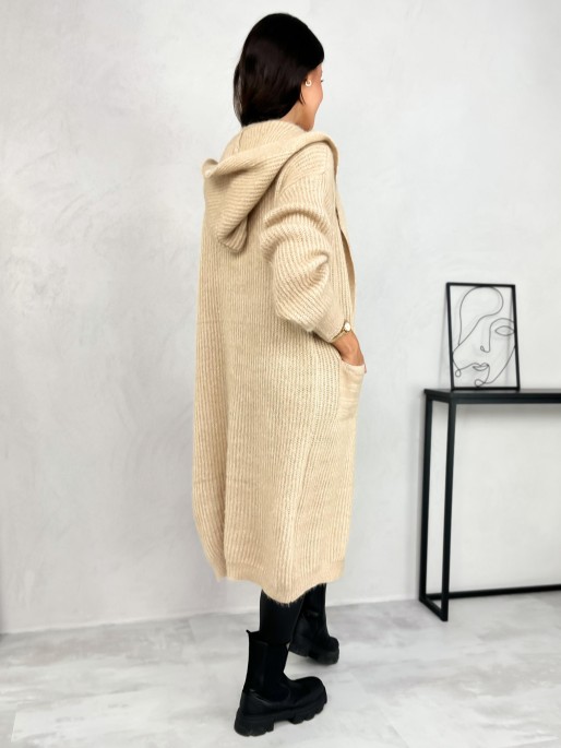 Sweter Kardigan Sareti Beżowy Sweter Kardigan Sareti Beżowy