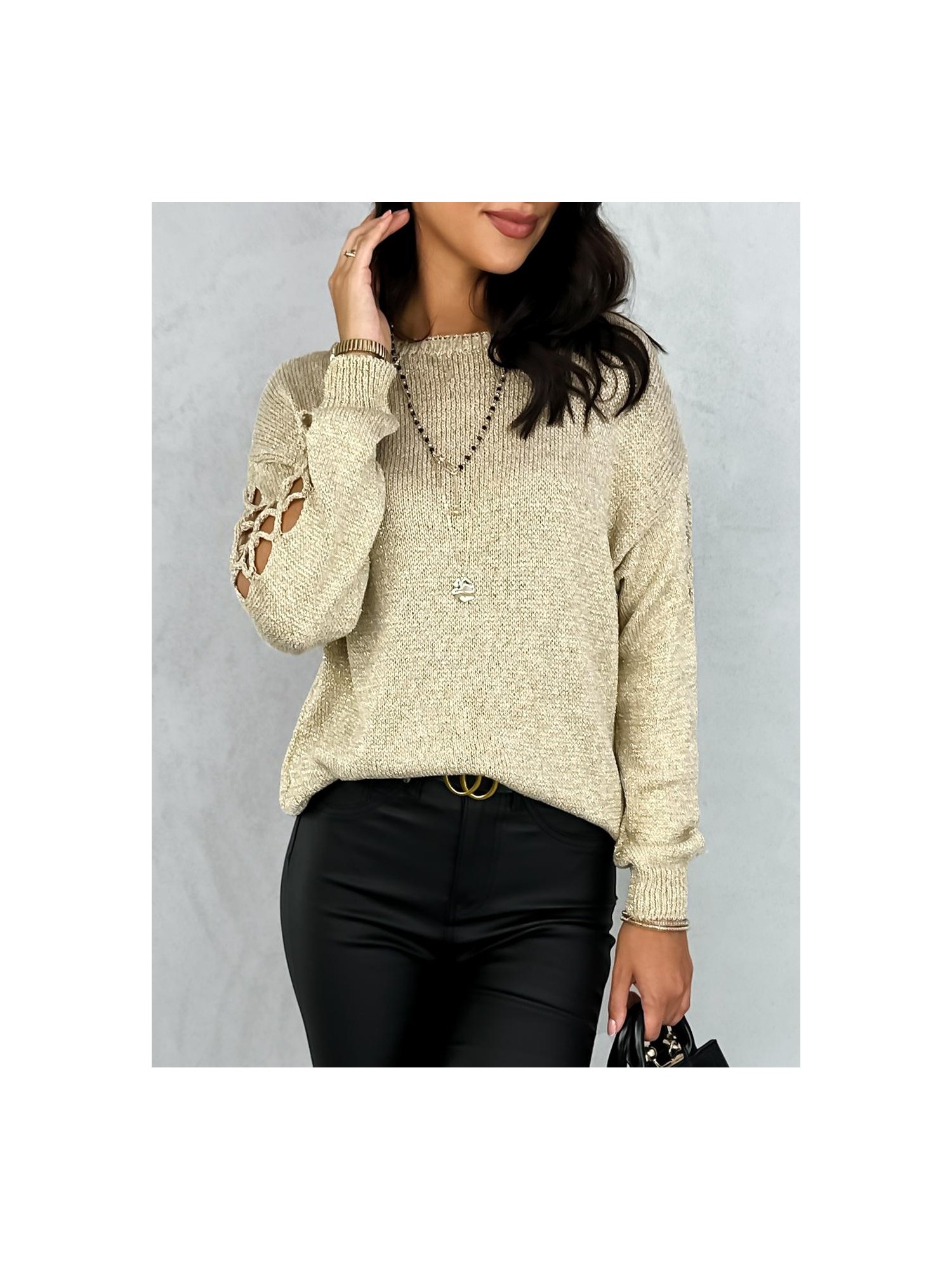 Sweter Insperio Złoty Sweter Insperio Złoty