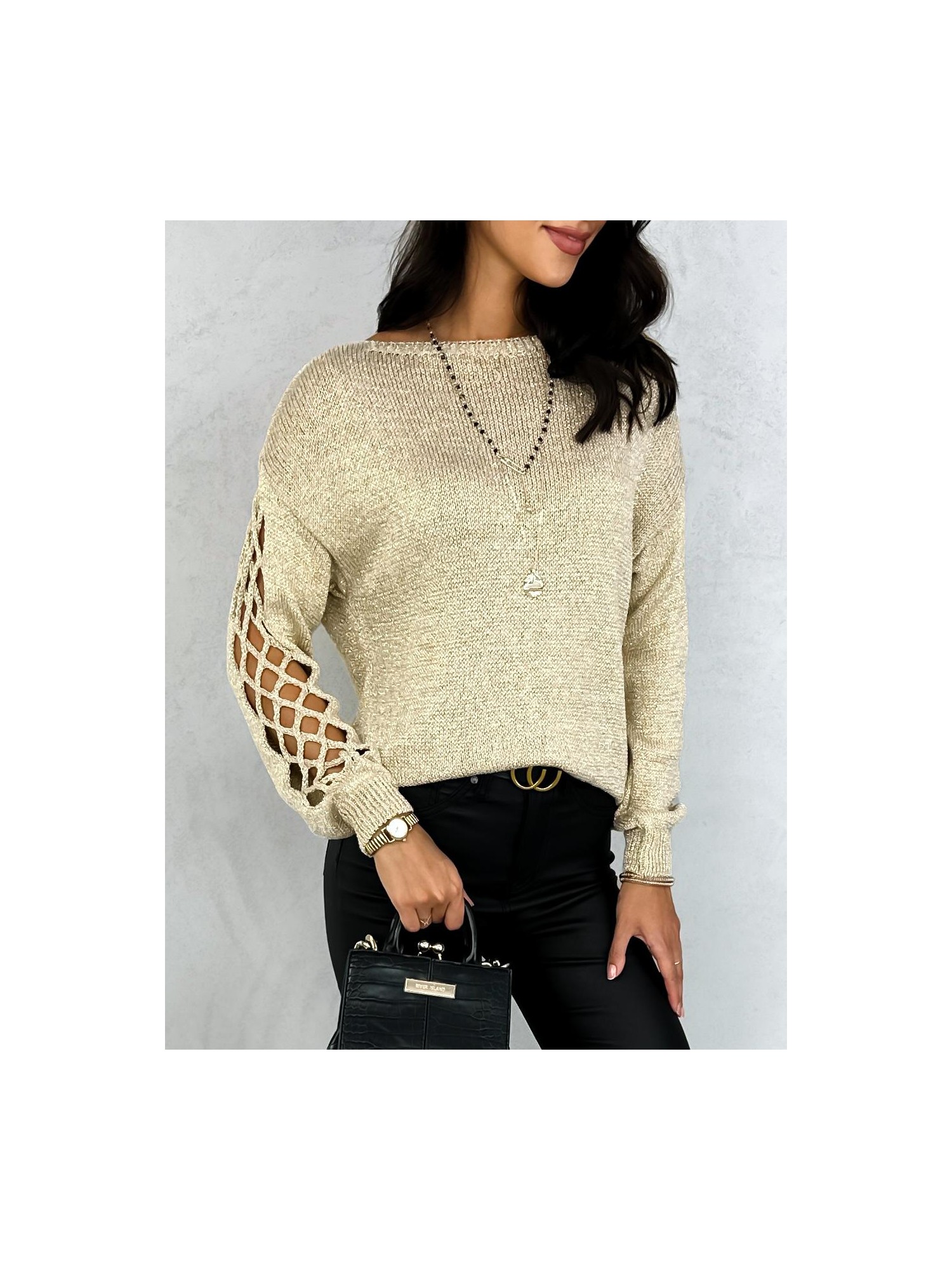 Sweter Insperio Złoty Sweter Insperio Złoty