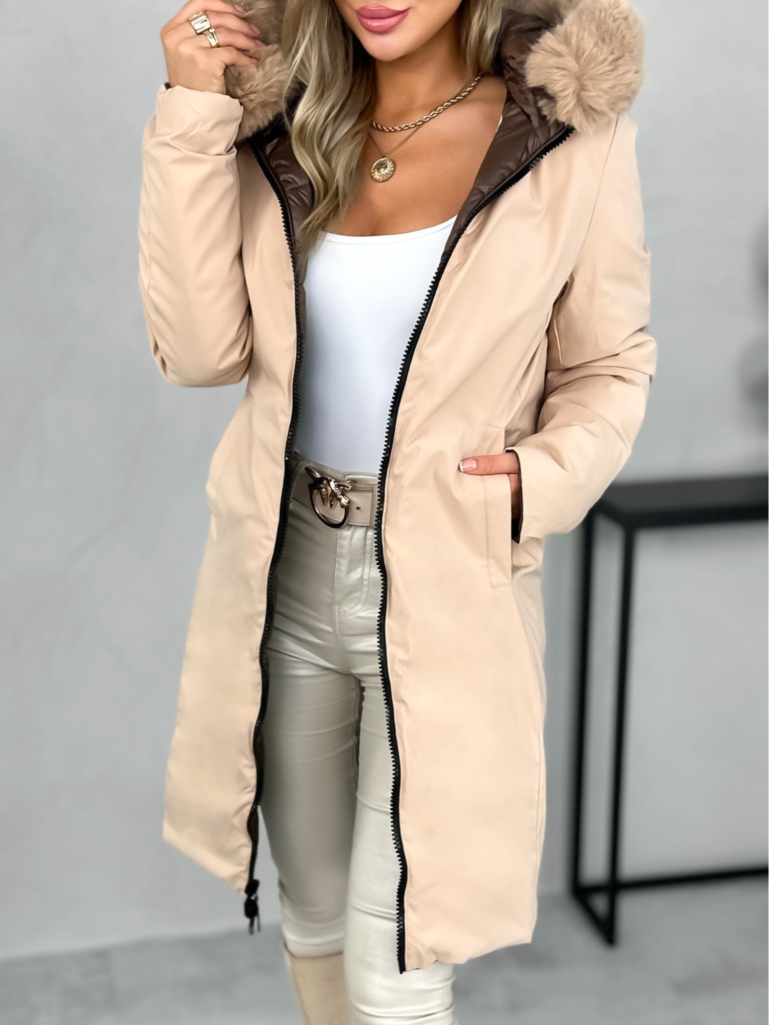 Kurtka Aries Dwustronna Czekoladowa Kurtka Aries Dwustronna Czekoladowa