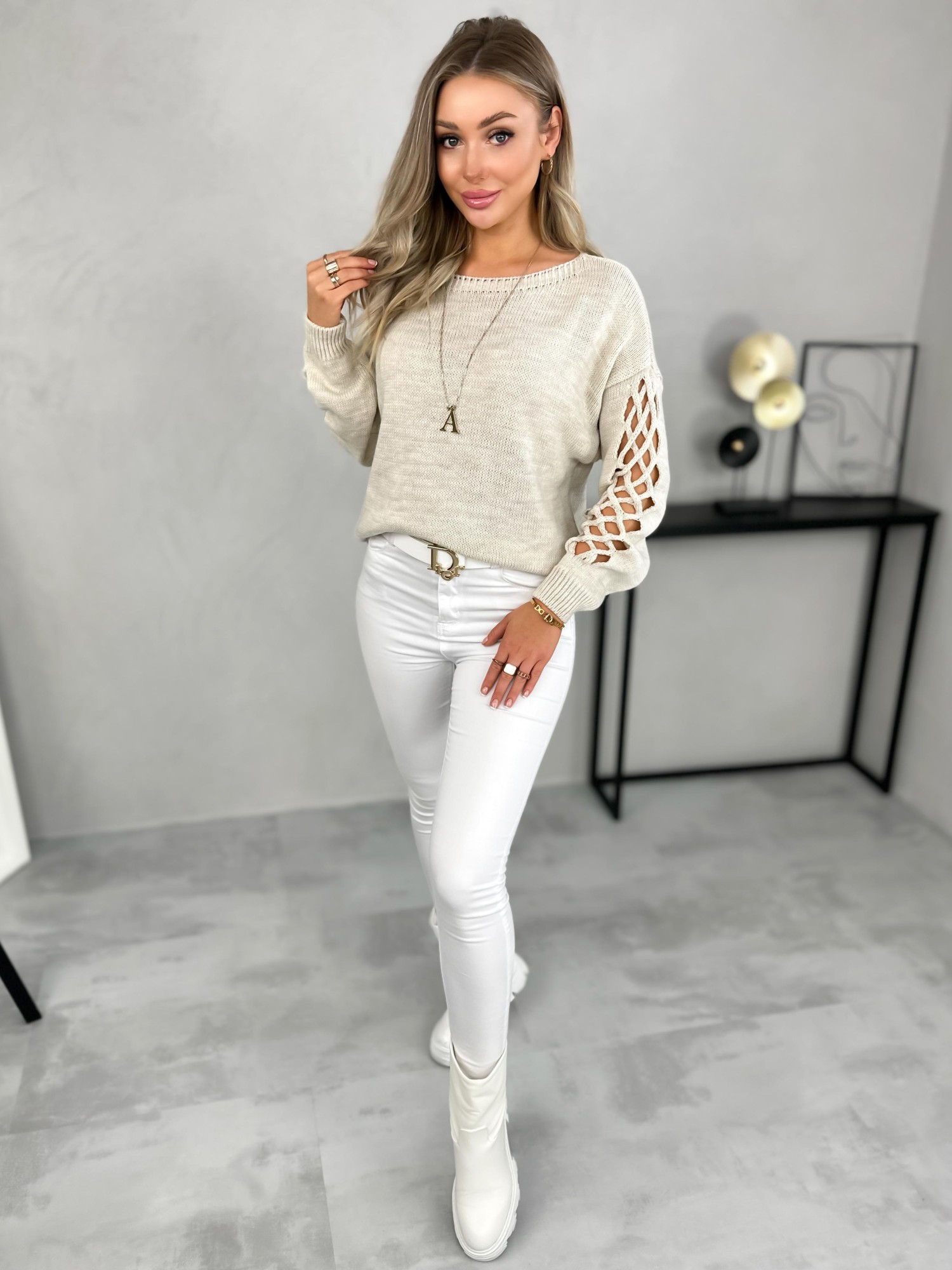 Sweter Cavo Jasno Beżowy Sweter Cavo Jasno Beżowy
