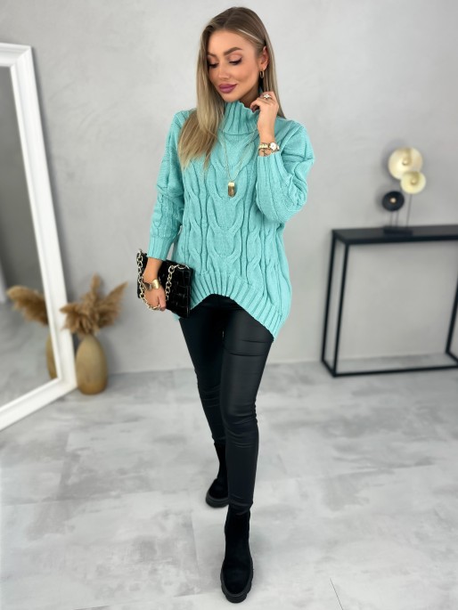 Sweter Ressa Turkusowy Sweter Ressa Turkusowy