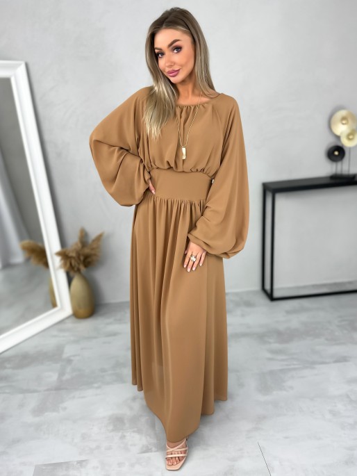 Sukienka Mollie Camelowa Sukienka Mollie Camelowa