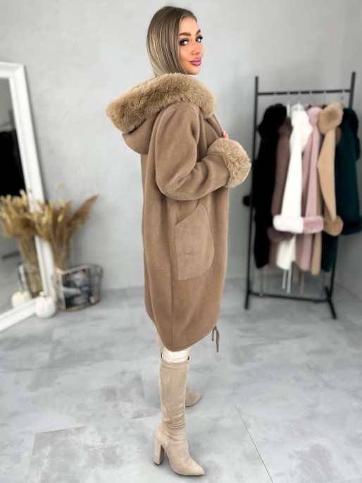 Płaszcz Alpaka Tilda Camelowy Płaszcz Alpaka Tilda Camelowy