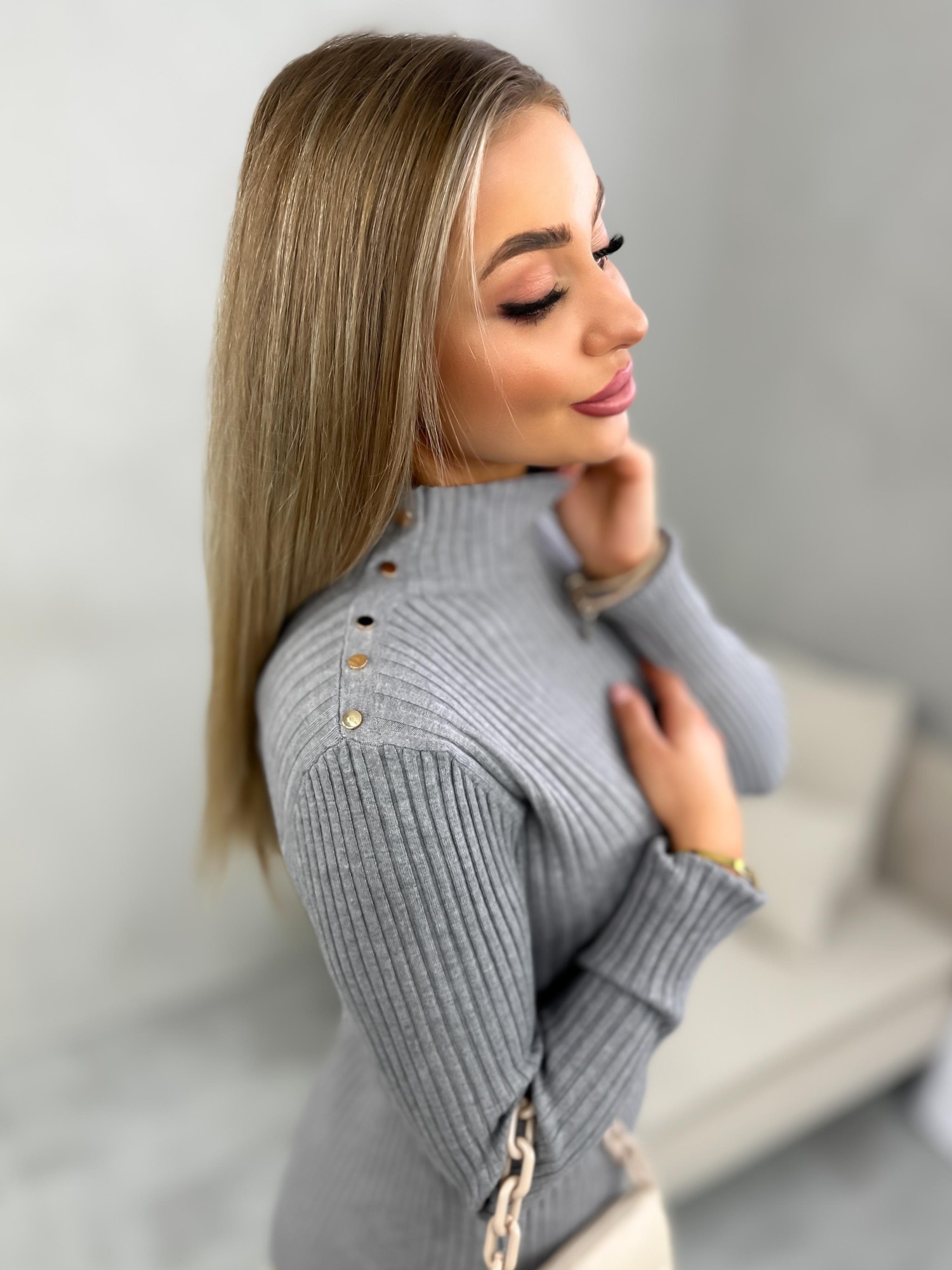 Sweter Stinol Szary Sweter Stinol Szary