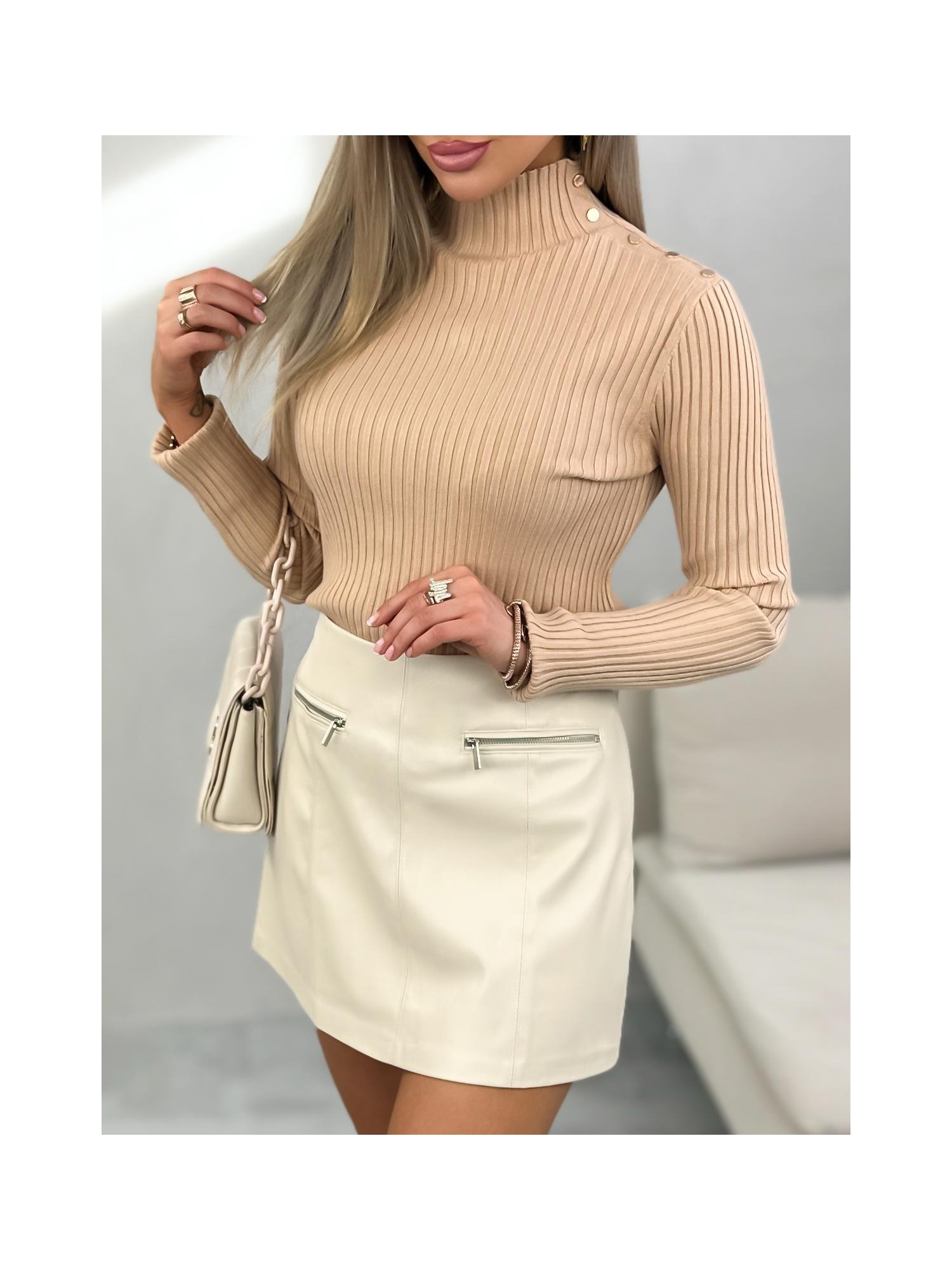 Sweter Stinol Beżowy Sweter Stinol Beżowy