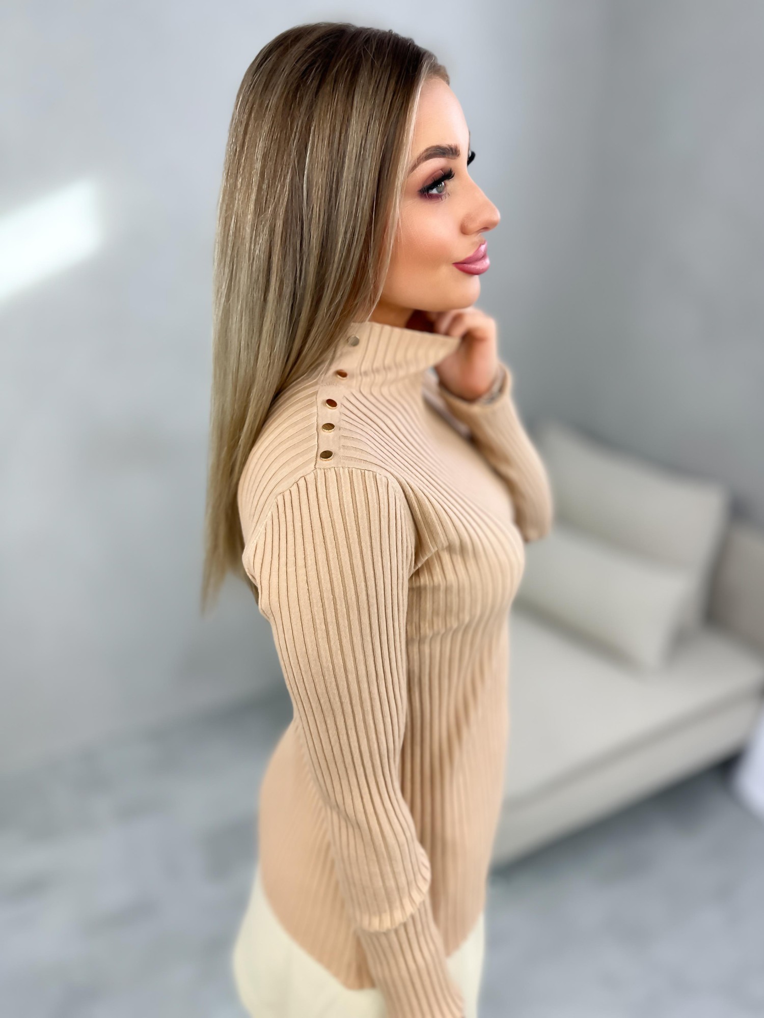 Sweter Stinol Beżowy Sweter Stinol Beżowy