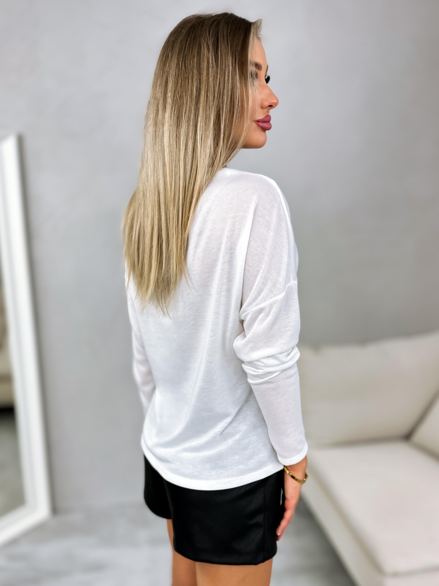 Sweter Lijan Biały Sweter Lijan Biały