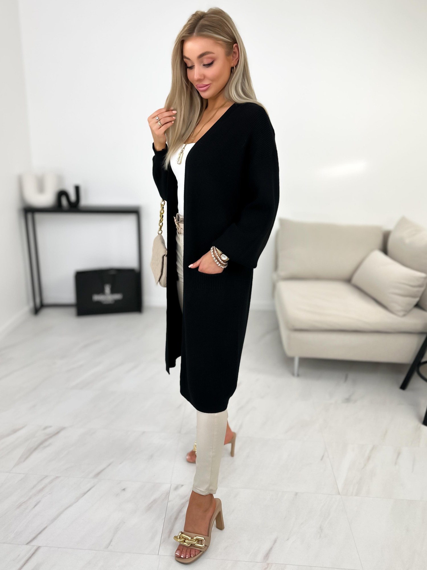 Sweter Kardigan Aroso Czarny Sweter Kardigan Aroso Czarny
