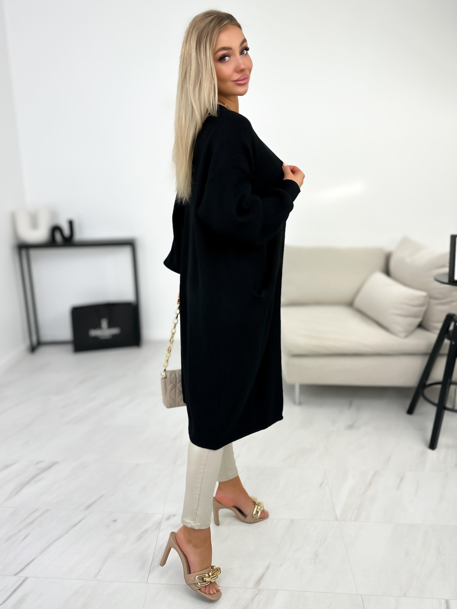 Sweter Kardigan Aroso Czarny Sweter Kardigan Aroso Czarny