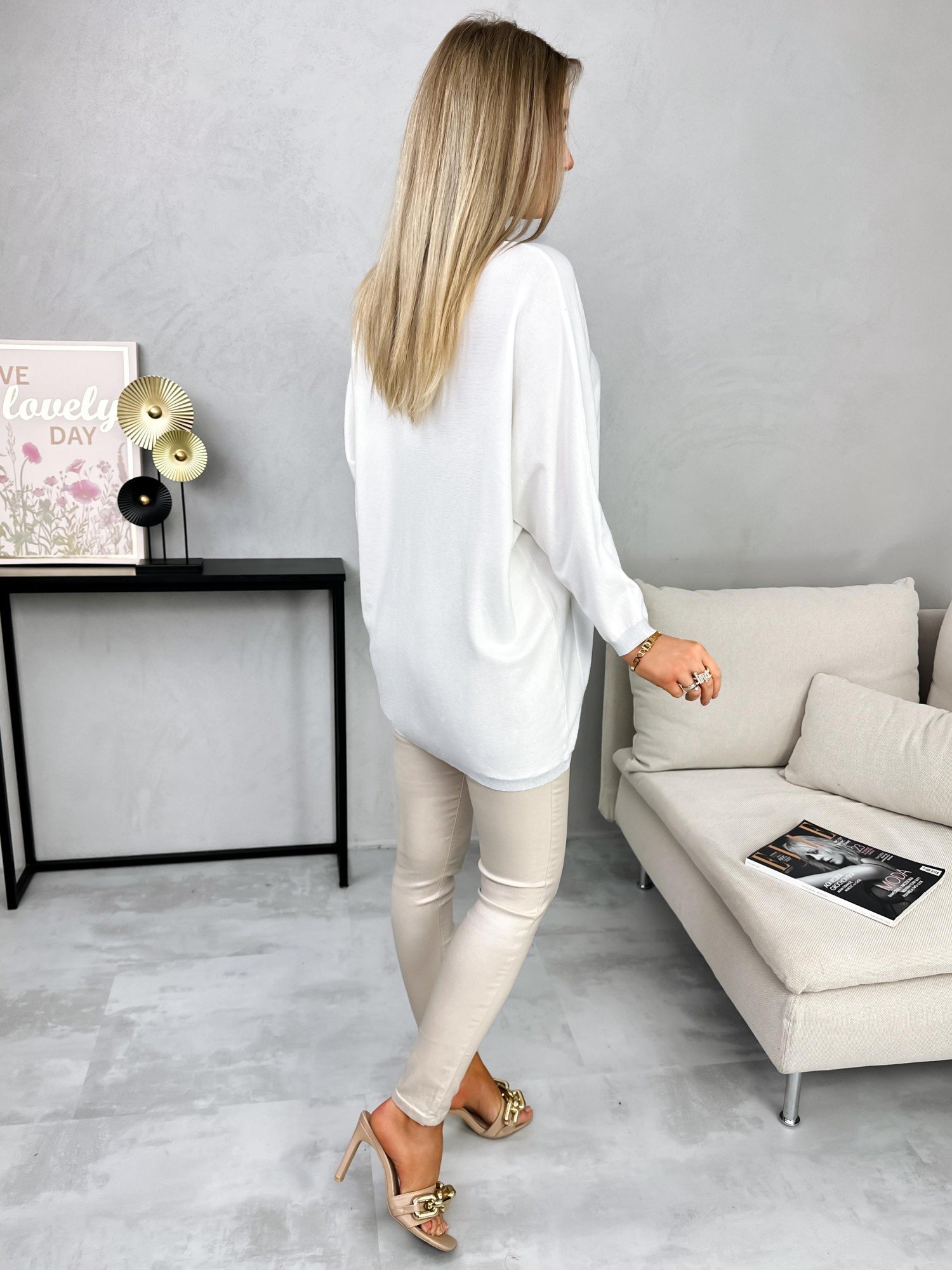 Sweter Alvi Biały Sweter Alvi Biały