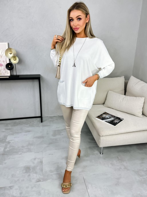 Sweter Alvi Biały Sweter Alvi Biały