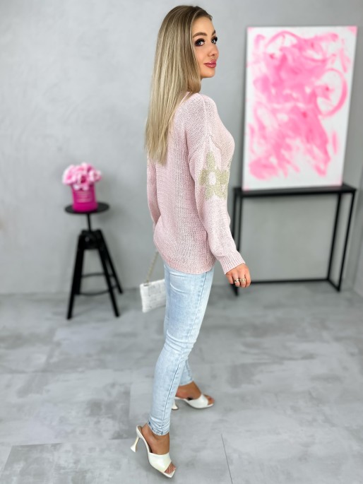 Sweter Mos Pudrowy Sweter Mos Pudrowy