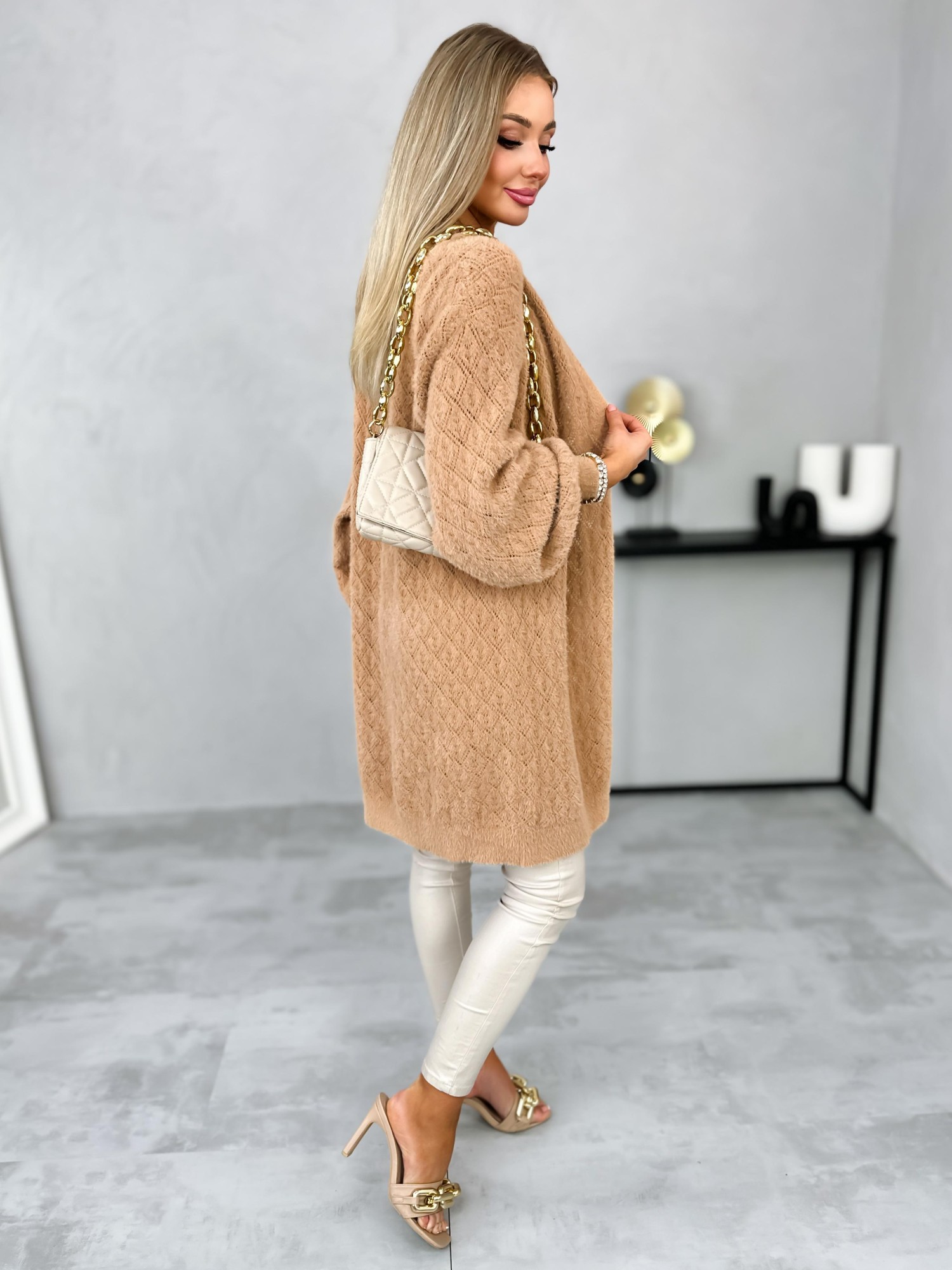 Sweter Kardigan Lain Camelowy Sweter Kardigan Lain Camelowy